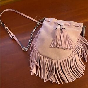 Rebecca Minkoff Blush Crossbody Bag with Fringe & Tassel